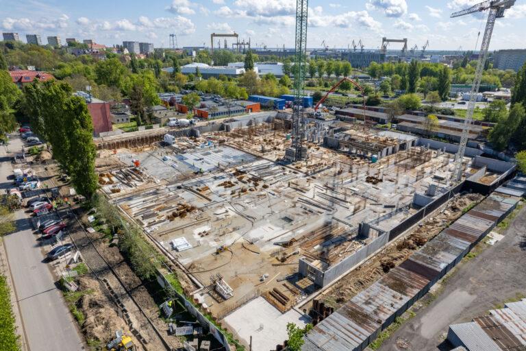 Królewicza Park – Umfassende Bauwerksabdichtung von Fundamentplatte und vertikalen Wandflächen, Stettin, Polen